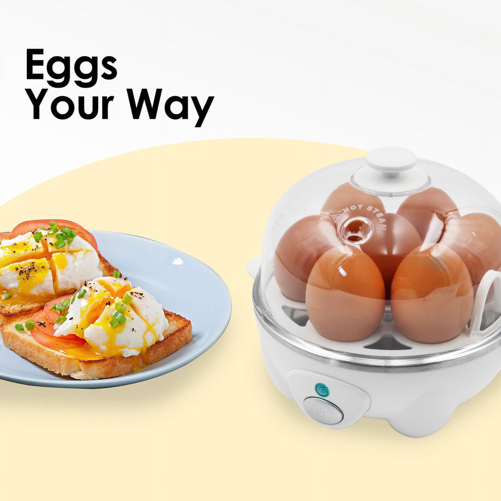 Elite Cuisine EGC550  Automatic Easy Egg Cooker, 7 Eggs