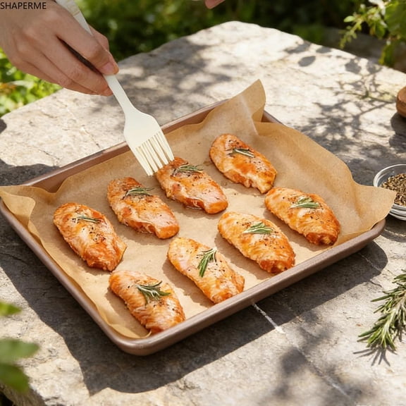 Air Fryer Paper Liners | 50 Pre-Cut Sheets for Baking, Air Frying & Freezing - Non-Stick, Greaseproof & No Tear, Perfect Sheet Pan Liner