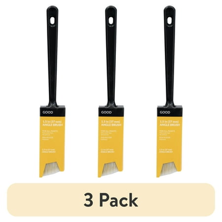 Good 1.5-Inch Angle Sash Polyester Paint Brush (3-Pack)
