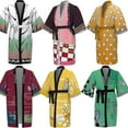 thumbnail image 2 of Qian Ghost Slayer Anime Kimono Jacket Set Bathrobe Two-dimensional Cloak Pajamas A Cosplay, 2 of 2