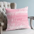 thumbnail image 4 of Pillow Covers 18x18 Set of 2, Vintage Blush Pink Throw Pillow Covers Decorative Couch Cushion Cover, Farmhouse Florals Leaf Coastal Home Microfiber Soft Square Pillowcases for Bedroom Living Room, 4 of 9