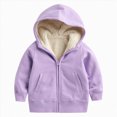 thumbnail image 5 of Staki Girls Hoodie Cozy Soft Fleece Sherpa Lined Hoodie Zip Up Sweatshirt for Girls 1-14Y(Purple,9-10 Years), 5 of 6