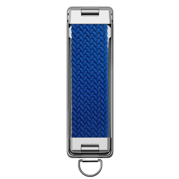 7829 Universal Phone Grip Holder With Multicolor Nylon Strap And 360 Degree Rotatable Kickstand For Video Calls