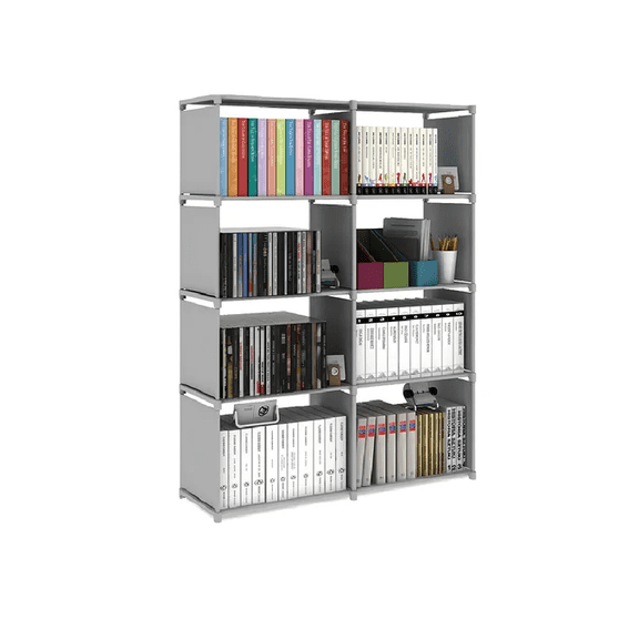 Librero Organizador Estante Cubo Xtellar Gris 80 cm X 125 cm X 27 cm Soporta Hasta 20kg