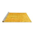 thumbnail image 2 of Ahgly Company Machine Washable Indoor Square Abstract Yellow Contemporary Area Rugs, 8' Square, 2 of 4