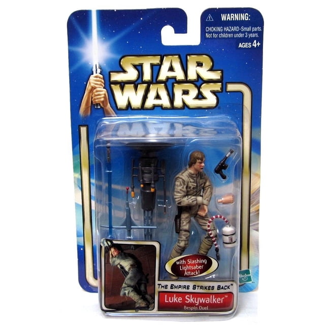 Hasbro Star Wars The Empire Strikes Back Luke Skywalker Bespin Duel Action Figure with Accessories - Vintage 2002, 4 inches tall