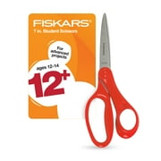 Fiskars Student Scissors, 7", Pointed, School Supplies for Kids 12+, Red