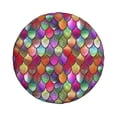 thumbnail image 3 of Spare Tire Cover, Stained glass Rainbow fish scales Wheel Cover Tire Covers for Trailers Car Truck Camper Universal Tire Covering Fits Diameter 15 inch, 3 of 7