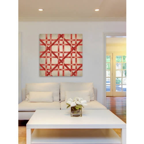"Woven Symmetry III" Painting Print on Wrapped Canvas