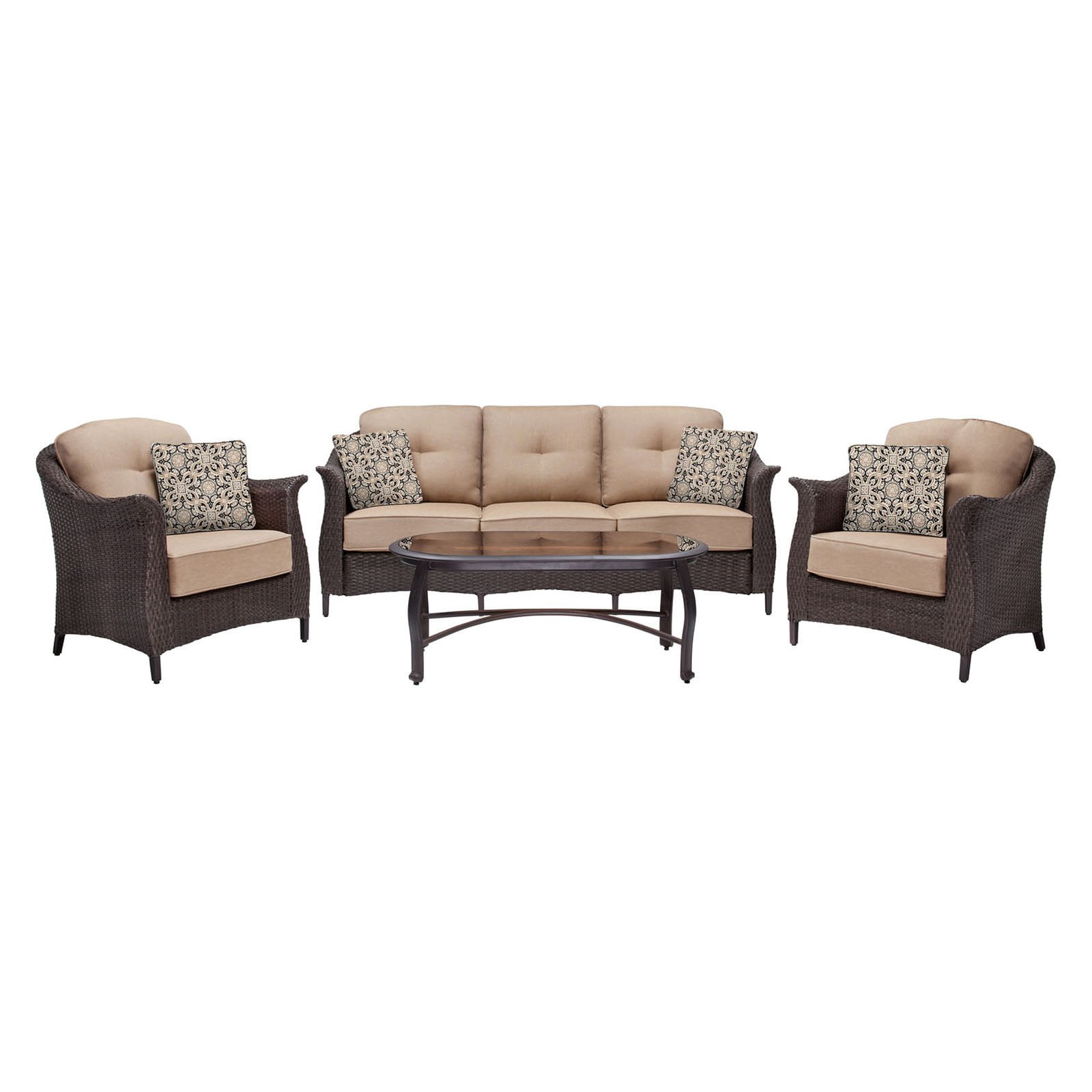 4 piece wicker conversation set