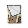 thumbnail image 2 of United States Soft Flannel Fleece Blanket, Old Mailboxes in West America Rural Rusty Landscape Grunge Countryside, Cozy Plush for Indoor and Outdoor Use, 50" x 60", Brown Blue White, by Ambesonne, 2 of 6
