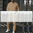 thumbnail image 3 of Mifsaly Mens Sweatsuits 2 Piece Set Vintage Jacquard Workout Matching Loungewear Lapel Long Sleeve Pullover Sweatshirt Drawstring Straight Leg Joggers with Pockets Fall Winter Casual Outfits, 3 of 6