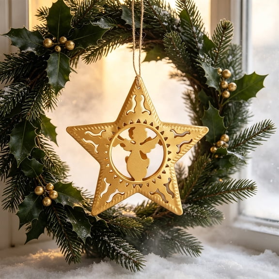 Christmas Tree Ornament Metal Hanging Craft Xmas Gifts Tree Hanging Craft Collectible DIY Pendant for Home Party Decor Personalized Holiday Gift for Xmas Tree