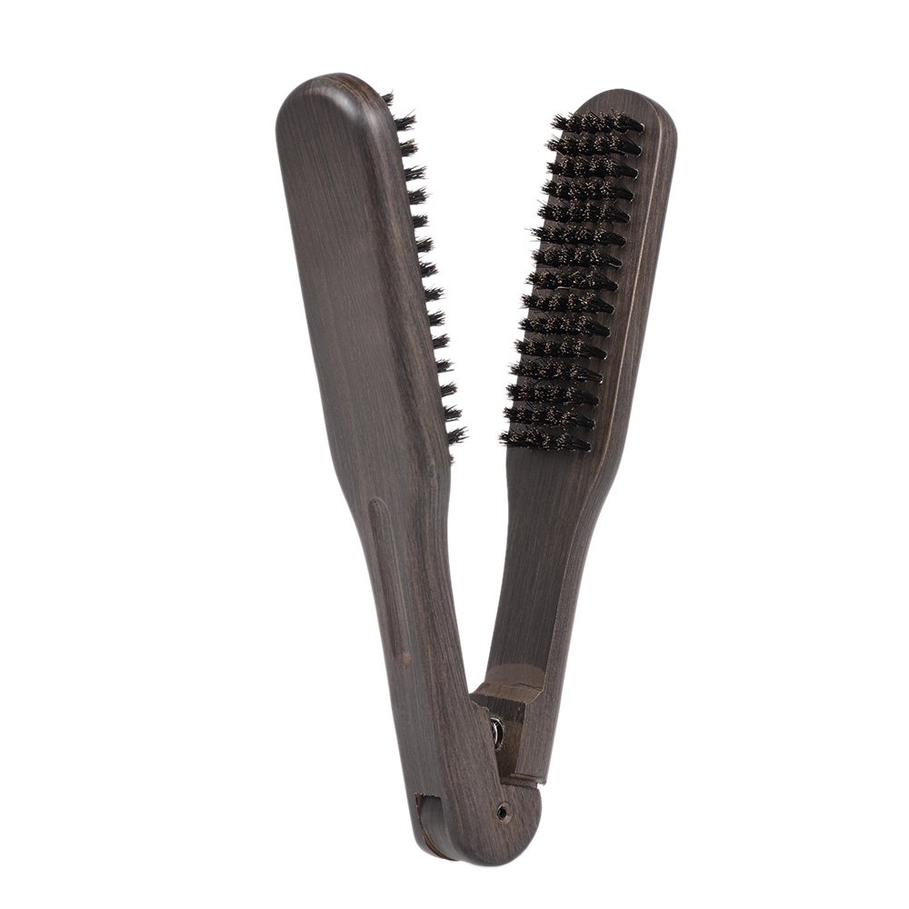 Straightening Comb Double Sided Brush Clamp Hair Hairdressing Natural