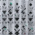 thumbnail image 5 of Creowell Shower Curtain Modern Trendy White and Grey Boho Waterproof Machine Washable Fabric Bathroom Decor Bath Curtains with Hooks White, 5 of 7