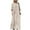 Beige, variant on Ltctricy Women's Plus Size Maxi Dresses Long Sleeve Crew Neck Patchwork Loose Tunic Dress Casual Long Dresses with Pockets