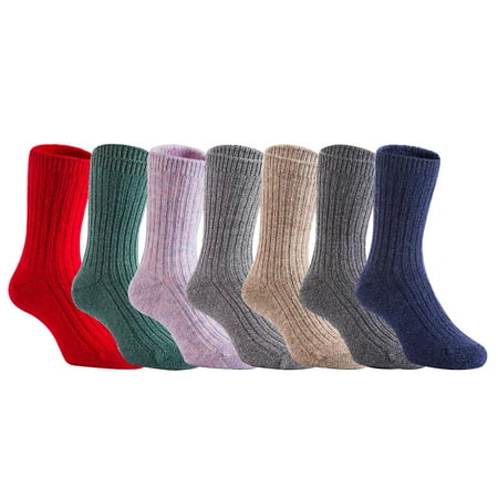 

Lian LifeStyle 6 Pairs Soft Fantastic Adorable And Children s Wool Crew Socks Size 2Y-4Y LLS Boy Random Color