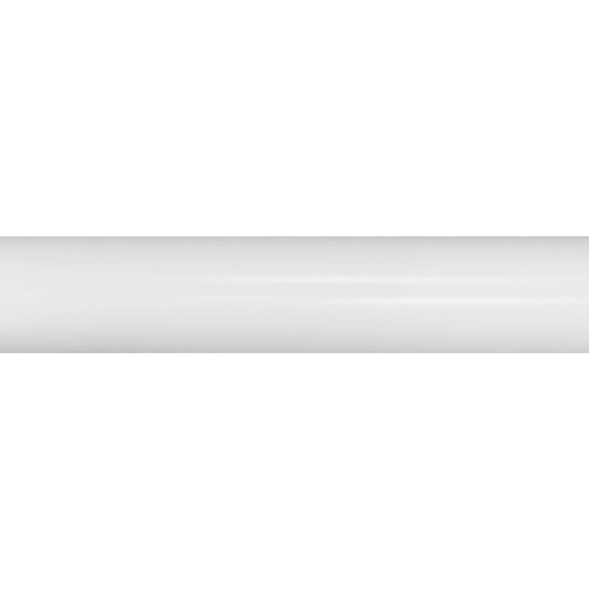 Lumi Mix & Match 1-3/8 in. Wood Single Smooth Curtain Rod, White, 8FT (2-Piece 4FT Rod)