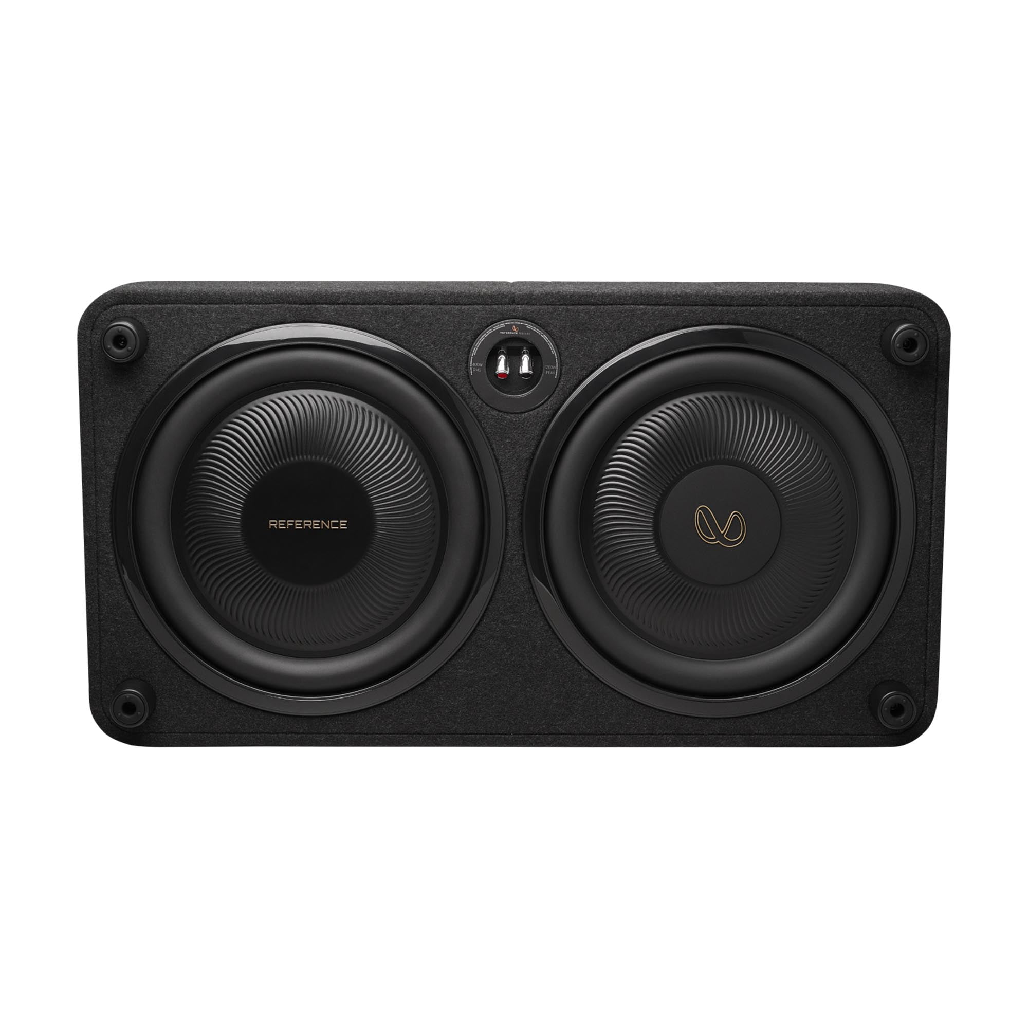 Infinity REFERENCE1200SSL Single 12” THIN enclosure with Passive Radiator with Infinity Reference-6001A Mono, 600w X 1 Amplifier With Bass Knob and 4GA Pure Copper Amp Wiring Kit