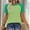 A143 Green, variant on Active Raglan Tee for Women Crewneck Short Sleeve Two-Tone Contrast Design Soft Breathable Cotton Blend Loose Fit Casual Sporty Clothes