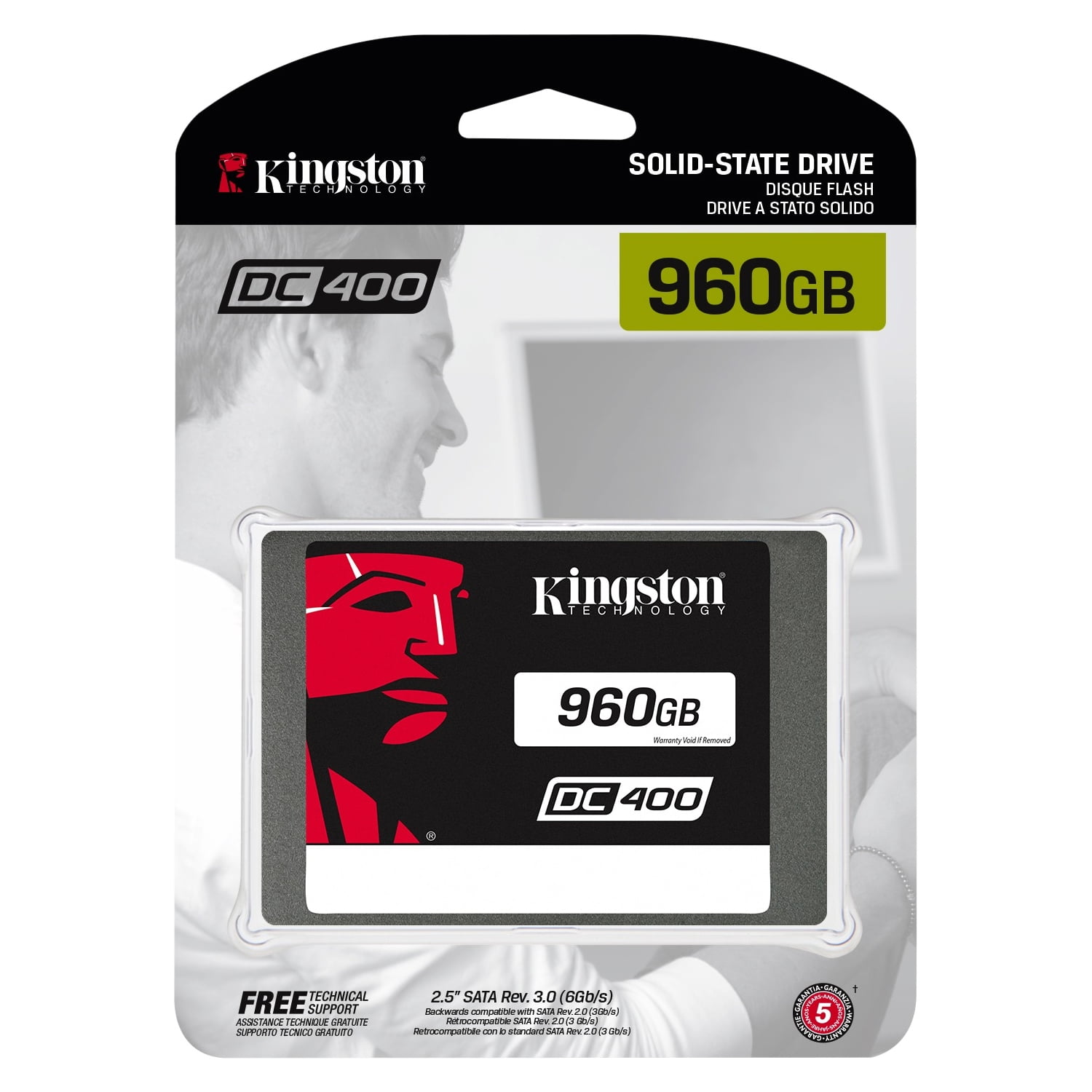 Kingston SSDNow DC400 - solid state drive - 960 GB - SATA 6Gb/s