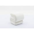 thumbnail image 3 of Modern S-shape Fabric Ottoman Makeup Stool Footstool White-Velvet, 3 of 5