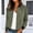 #0065-Green, variant on Womens Jacket Long Sleeve Round Neck Solid Zip Up Faux Suede Jacket with Ribbed Panels and Kangaroo Pocket Casual