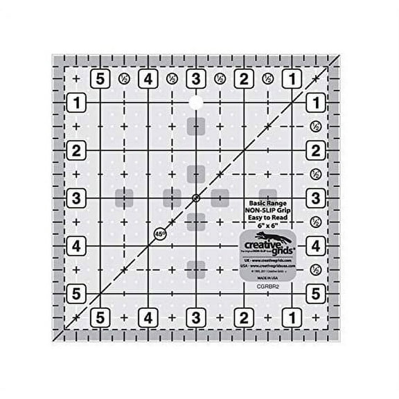 Creative Grids Basic Range 6" Square Quilt Ruler