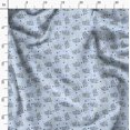 thumbnail image 4 of Soimoi Blue Heavy Satin Fabric Star & Miracle Happened All The Time Text Decor Fabric Printed Yard 54 Inch Wide, 4 of 5