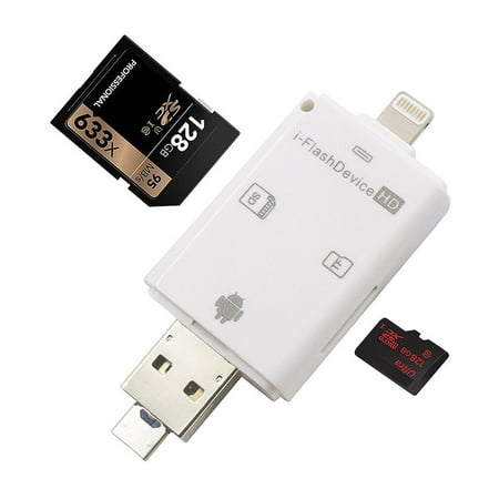 Image of Paddsun New 3 in 1 TF SD Card Reader Adapter for iPhone/ipad/ MAC/ PC/ Android Device