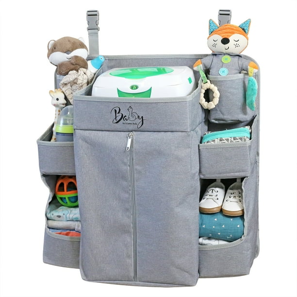 Llama Bella Premium Nursery Organizer and Baby Diaper Caddy Hanging