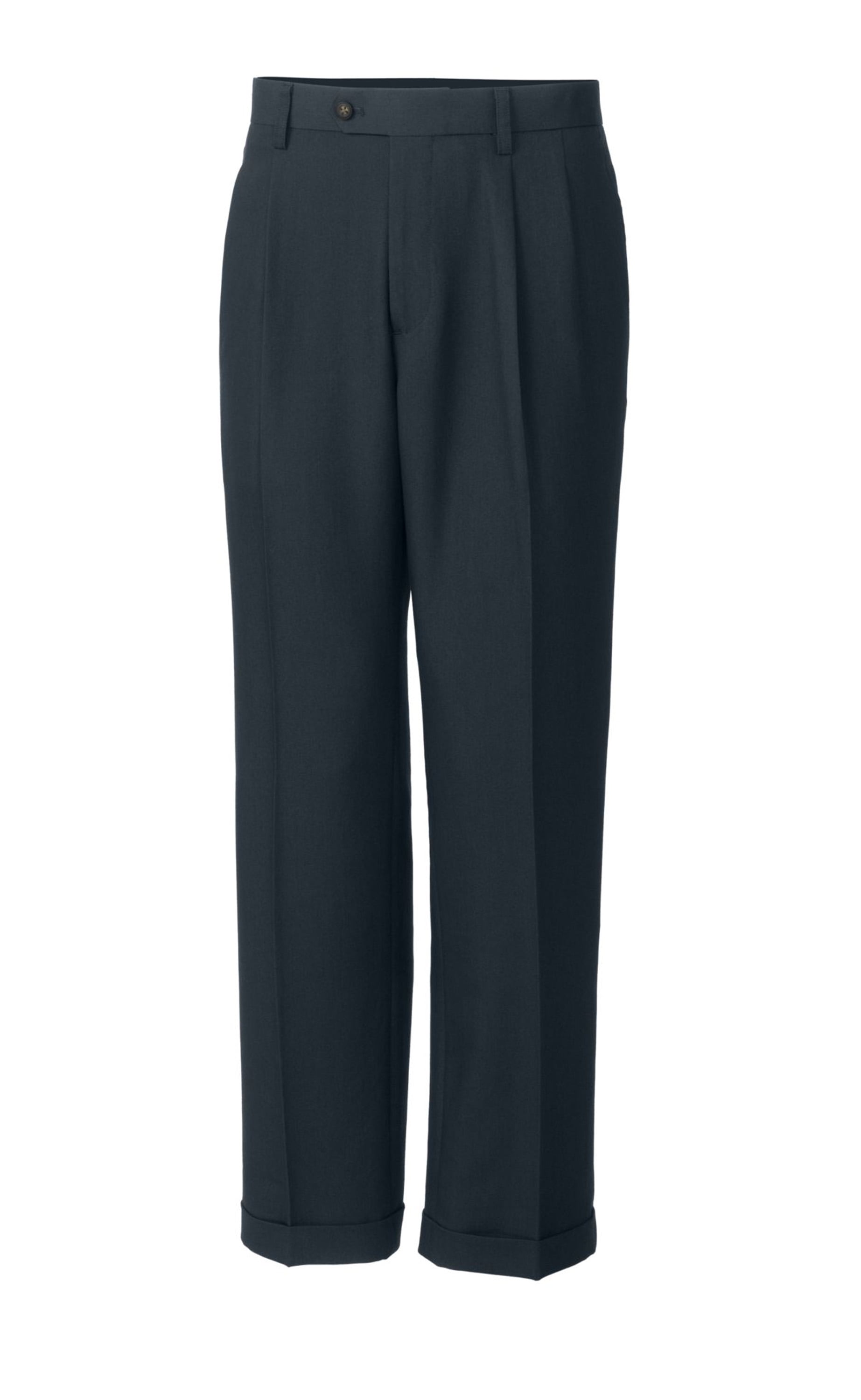 Cutter & Buck Men's Big and Tall Twill Microfiber Pleated Pant Unhemmed, Navy Blue 48T
