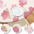 thumbnail image 4 of Pioneer Flower Floral Print Pattern Round Fitted Tablecloth with Elastic Edge,Dining Table Cover Waterproof,Outdoor Round Tablecloth for Camping,Dining,Indoor and Outdoor, 4 of 7