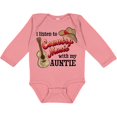 thumbnail image 3 of Inktastic I Listen to Country Music with my Auntie Guitar and Hat Boys or Girls Long Sleeve Baby Bodysuit, 3 of 5