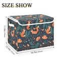 thumbnail image 5 of Yayeee Collapsible Cube Storage Bin with Lid Fabric Closet Decorative Basket with Handles, Whimsical Foxes Pattern, 5 of 7