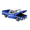 thumbnail image 3 of 1966 Chevrolet C10 Fleetside Pickup Truck Blue with Cream Top 1/24 Diecast Model Car by Motormax, 3 of 4