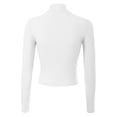 thumbnail image 4 of MixMatchy Women's Solid Long Sleeve Half Zip Up Mock Neck Ribbed Detail Sweater, 4 of 4