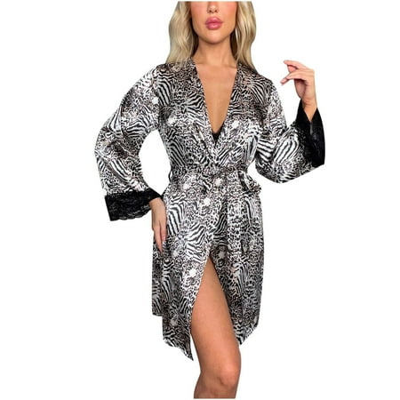 

JeashCHAT Sexy Lingerie for Women Women s Short Sleeve Lace Satin Vintage Nightdress Pajamas Nightwear Sleepwear