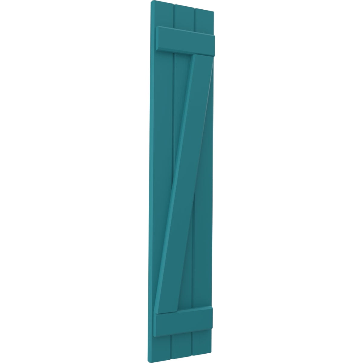 Ekena Millwork 10 1/2"W x 59"H Americraft Three Board (2 Batten) Exterior Real Wood Joined Board-n-Batten Shutters w/ Z-Bar (Per Pair), Antigua