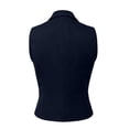 thumbnail image 7 of Avirosel Women's Casual Vest Tops V-Neck Sleeveless Button Down Vest Business Casual Outfits Navy, 7 of 7