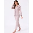 thumbnail image 2 of DARING DIVA Pajamas Set Winter Fleece Warm Long Sleeve Sleepwear XS Pink, 2 of 7