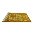 thumbnail image 2 of Ahgly Company Machine Washable Indoor Rectangle Medallion Yellow Traditional Area Rugs, 5' x 8', 2 of 4