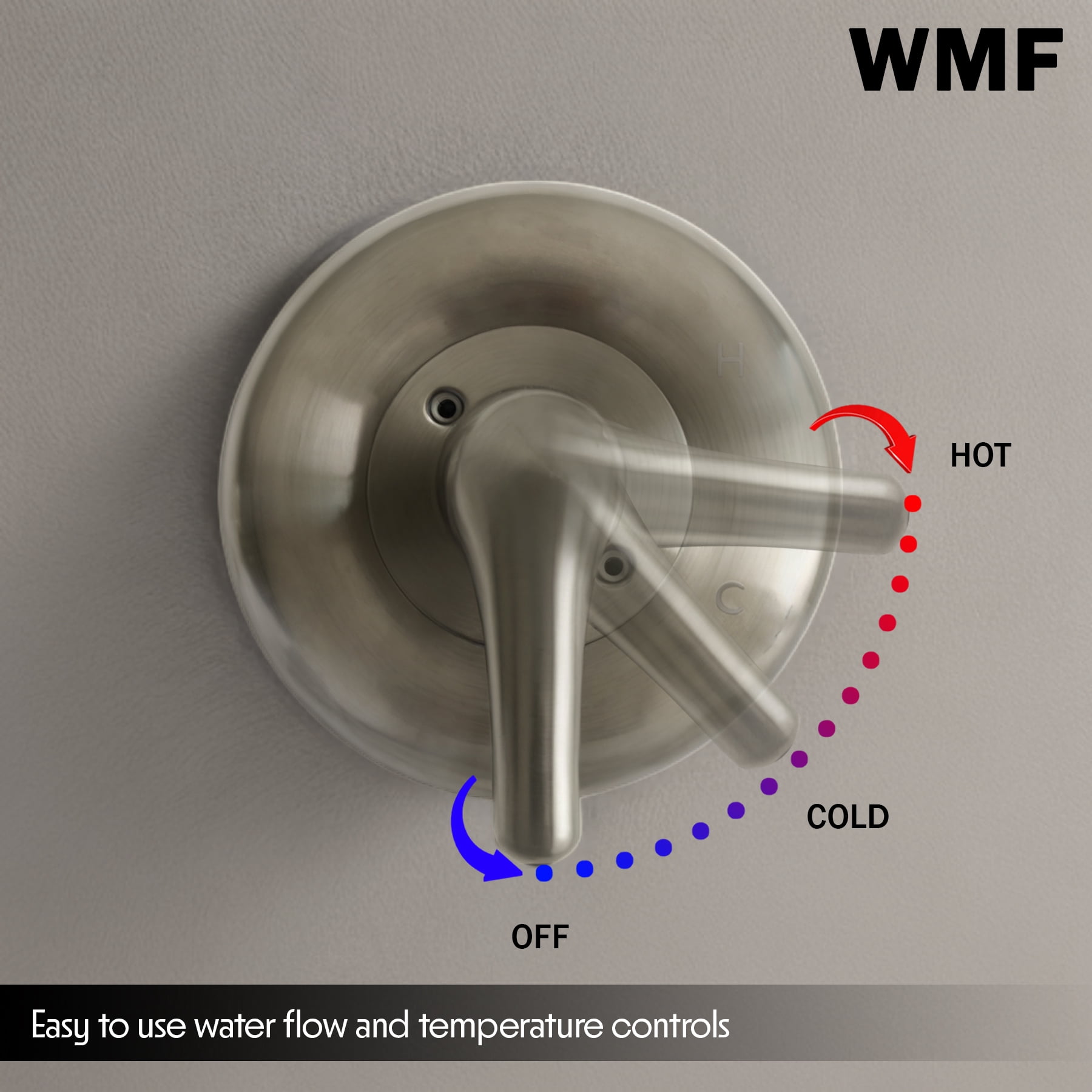 WMF-8218M-BN Hybrid Pressure Balancing Bath And Shower Sets In Brushed Nickel