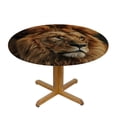 thumbnail image 3 of WYYP A Majestic Lion Majestic and Domineering Imposing and Imposing Round Tablecloth 100% Polyester Fiber Table Cloth White, 3 of 8