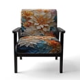 thumbnail image 4 of Designart "Jaune Beige Abstrait Fractal Euphony Infini" Chaise d'Appoint Moderne Rembourrée - Fauteuil Moderne pour Salon, 4 of 7