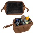 thumbnail image 4 of Kit de aseo de viaje Rustic Town para hombre, piel marrón, 4 of 6