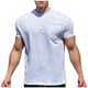 thumbnail image 1 of pstuiky camisetas camisas para hombre, Camisas casuales de moda para hombre, lisas, con cuello redondo, bolsillos y elásticos camisetas de hombre m, 1 of 2