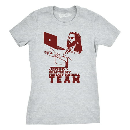 Jesus Drafted My Fantasy Football Team Funny T Shirt For (Best Fantasy Draft Team)
