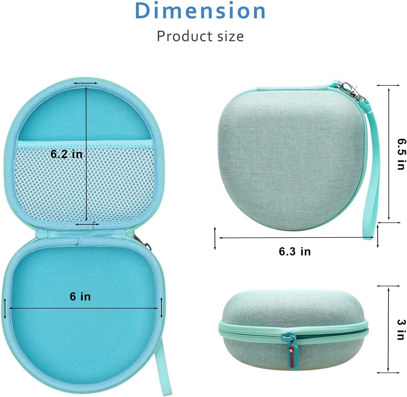 Kids Headphones Case Compatible with JBL Junior 320 / Junior JR 320BT / iClever BTH12 / HS19 / BTH26 / JoySpark-T5 / Candy Bila BH03 / EarFun/IMYB/MIDOLA MD-B01/Noot Kids Headphones, Green(Case Only)