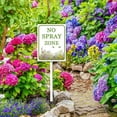 thumbnail image 5 of Eveokoki No Spray Zone Aluminum Sign with Stake Metal Yard Sign Garden Signs Outdoor for Lawn Yard Garden Decor, Easy to Install 7In x 8.8In, 5 of 6